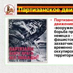 Презентація на тему партизанський рух у роки великої вітчизняної війни